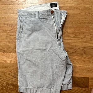 J. Crew Stanton Seersucker Shorts - Size 31 Waist 10.5 Inseam